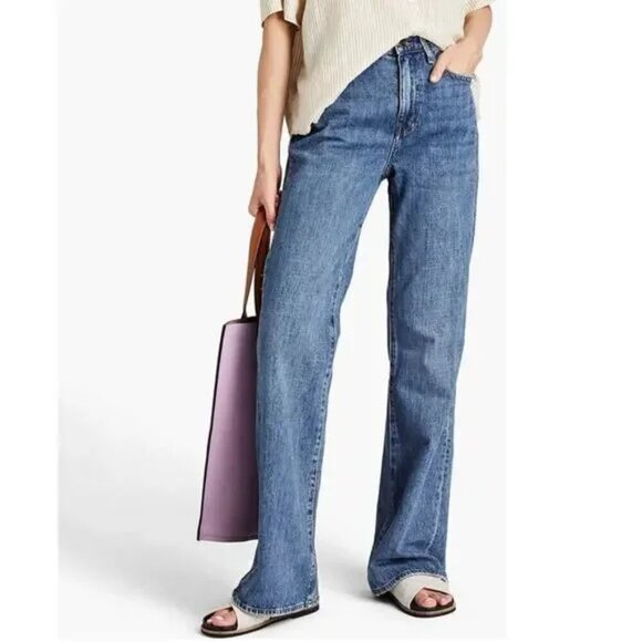 Pistola Denim - PISTOLA Stevie High Waist Wide Leg Relaxed Flare Jeans Size 26 Tilbury